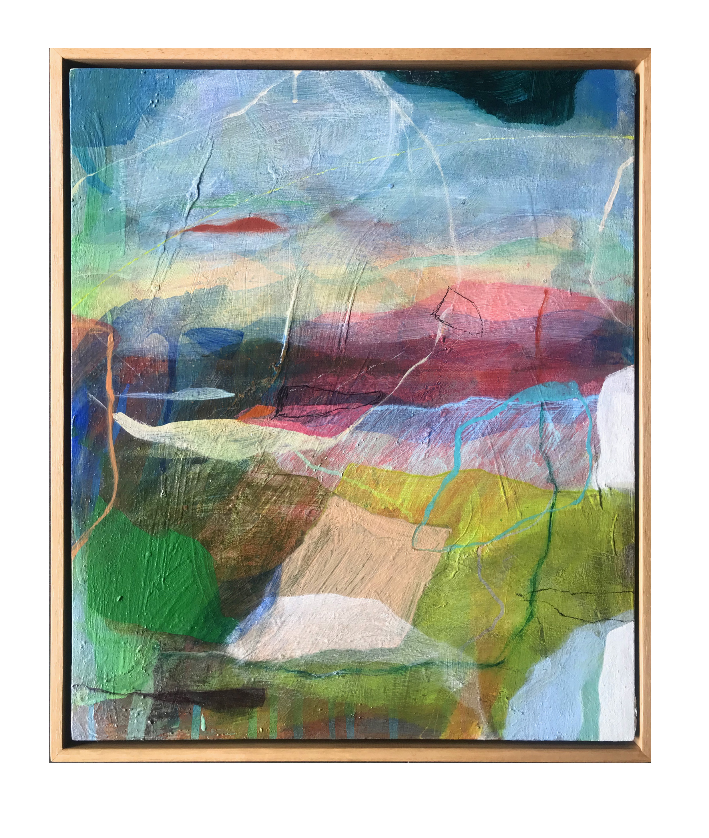 Mt Cordeaux for Sunrise, 2019, Acrylic on canvas, 64 x 54cm