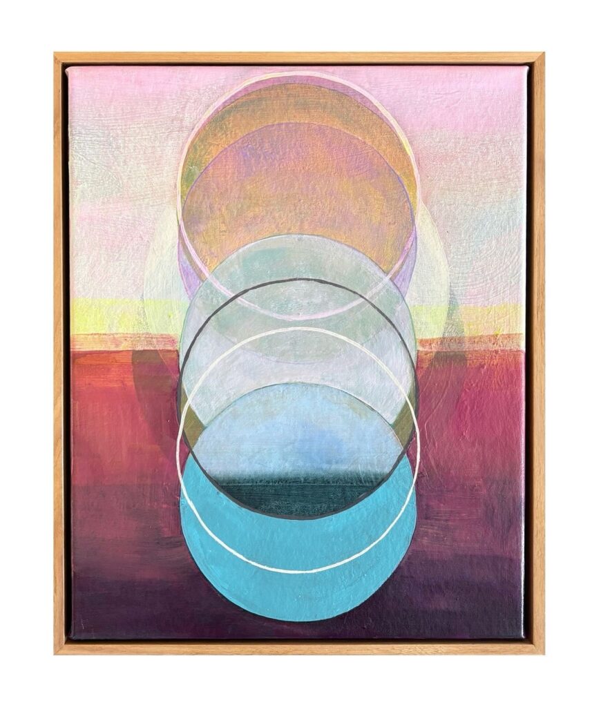 'Many Moons- Inner Horizon', 2025 acrylic & ink on canvas, 54 x 44cm