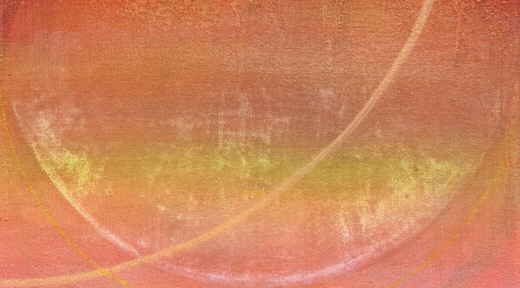 'Luna No.4', 2026 acrylic & ink on canvas, each 46 x 39cm