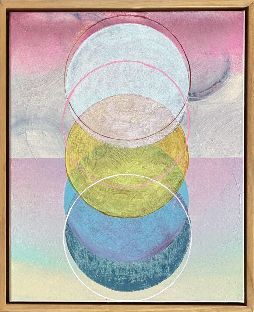 'Many Moons- Passage', 2025 acrylic & ink on canvas, 54 x 44cm