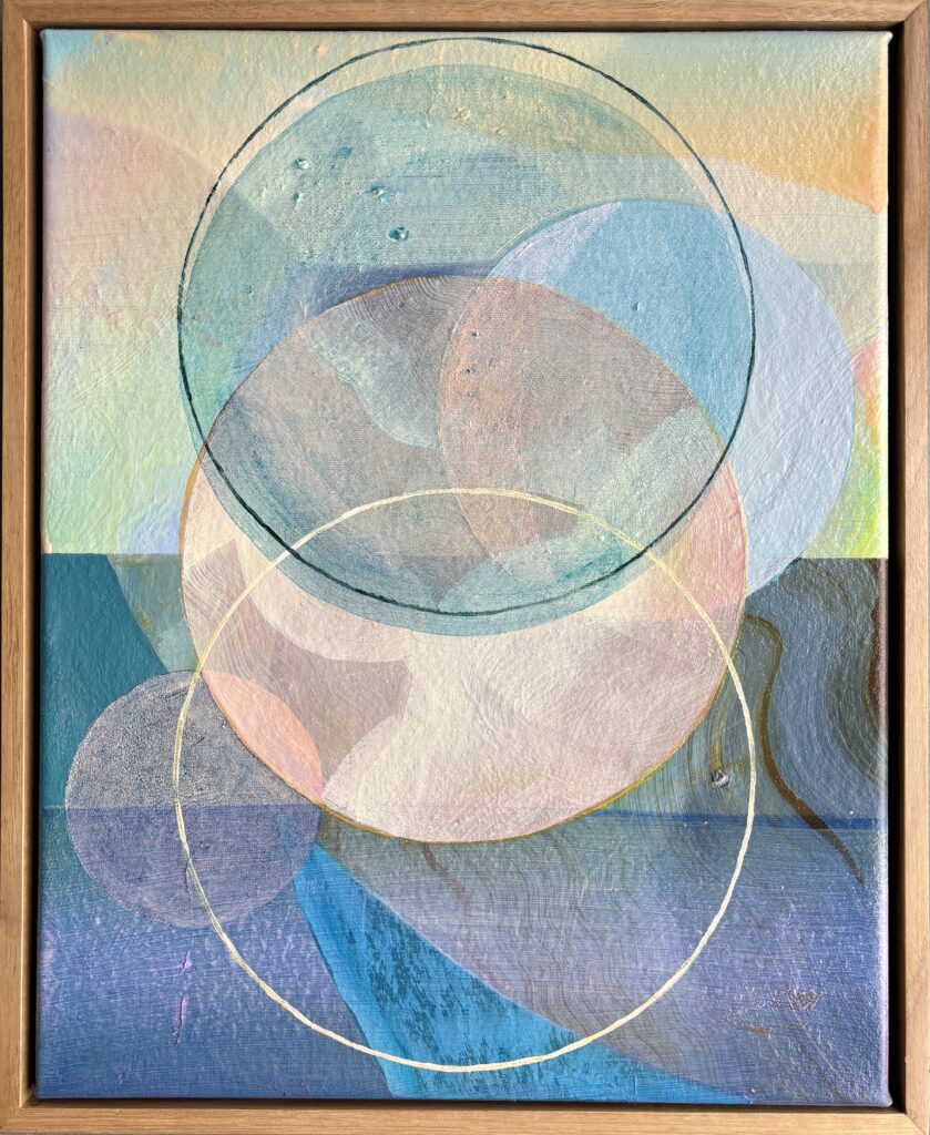 'Many Moons- Renewal', 2025 acrylic & ink on canvas, 54 x 44cm