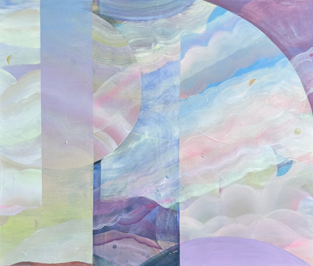 'Many Moons- Reverie', 2025 acrylic & ink on canvas, 114 x 134cm